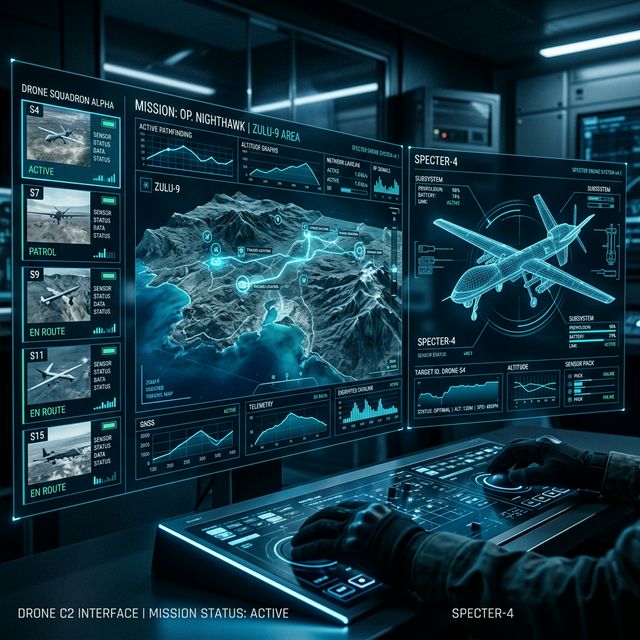 Command & Control Interfaces for Complex Drone Systems